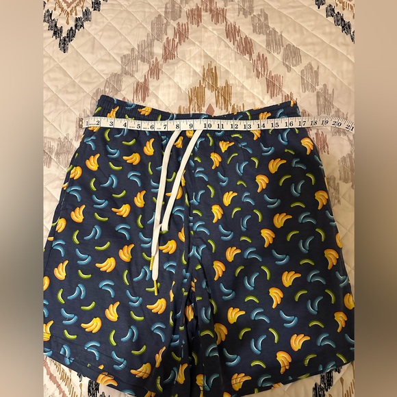 Men's Patterned Shorts - Black with Yellow and Blue Accents - Picture 4 of 7